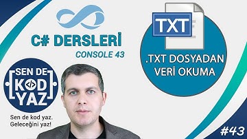 C# Online Eğitim Dersleri, Text Dosyasından Veri Okuma (Veri Çekme), Visual Studio 2017 C#  Dersleri