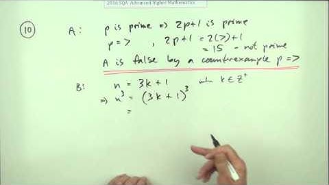 2016 Advanced Higher Mathematics      number 10
