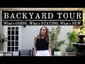 BACKYARD & DECK TOUR! What's GOING, What's STAYING, & What's NEW! BUDGET FRIENDLY OUTDOOR SPACE TOUR