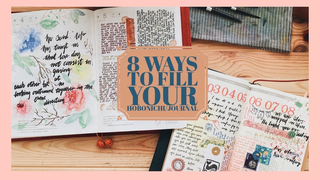8 Ways to fill your Hobonichi/Journal - YouTube