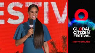 Misty Copeland Welcomes Mariah Carey to the Central Park Stage | Global Citizen Festival: NYC