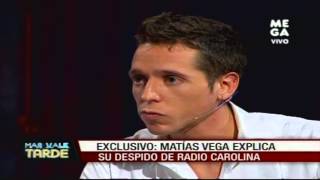 Matías Vega dice que declaraciones a "SAV" habrían afectado en su despido