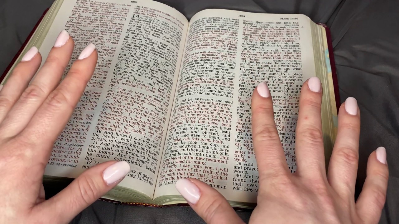 ASMR Whispering Mark 13 and 14 | Christian ASMR Bible Reading | KJV