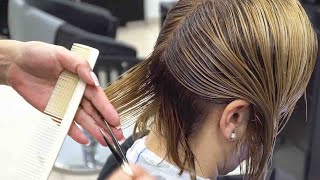Chin-Length Blonde Bob Haircut Modern Women s Hair Makeover
