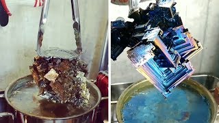 Guy Makes Huge Multicoloured Crystals