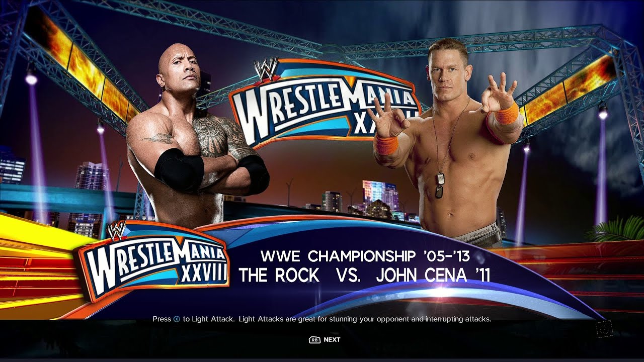 WWE 2K24 FULL MATCH — The Rock vs. John Cena — WWE Title Match - YouTube