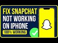 HOW TO FIX SNAPCHAT NOT WORKING ON IPHONE (2024)