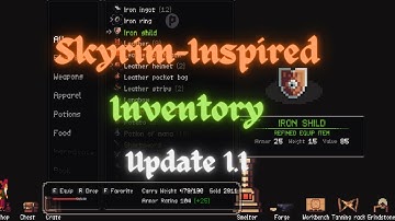 Skyrim-inspired Inventory Update 1.1 – For Game Maker Studio 2.3+