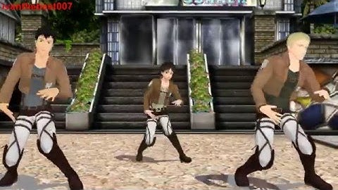 MMD Shingeki no Kyojin/Attack on Titan - Eren moves like Jagger