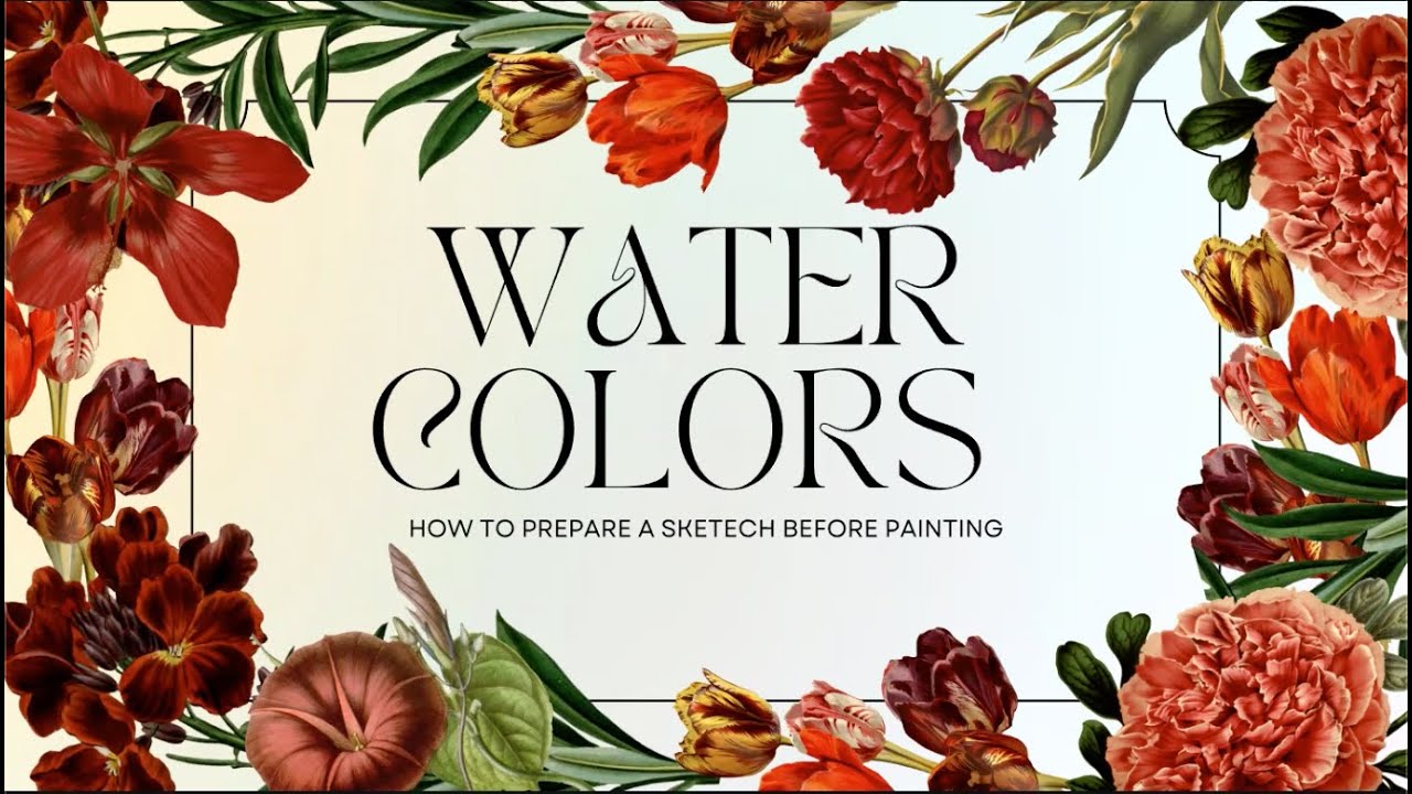 Watercolors How to Prepare A Sketch Before Painting YouTube