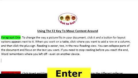Moving content with F2 | Word Tips & Tricks 4