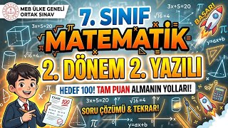 7.SINIF MATEMATİK 2.DÖNEM 2.YAZILI  | MEB ÜLKE GENELİ ORTAK SINAV 