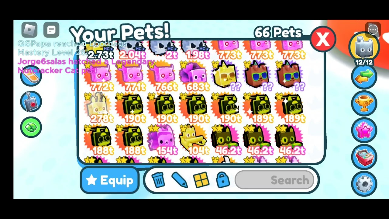 I hatched a SHINY GOLDEN Candycane Unicorn in PSX Christmas 2022 Update (Roblox)