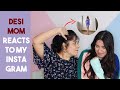 Desi Mom Reacts To My Instagram! *UNEXPECTED* Reactions | Heli Ved