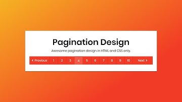 Awesome Pagination Design in HTML & CSS | CodingNepal