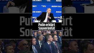 Putin über Souveränität: „Sprechen Sie Deutsch!“