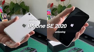 unboxing iPhone SE 2020 128GB 🤍 in 2026   aesthetic