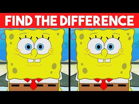 Bet you can't FIND THE DIFFERENCE! | 100% FAIL | Spongebob Cartoon photo Puzzle