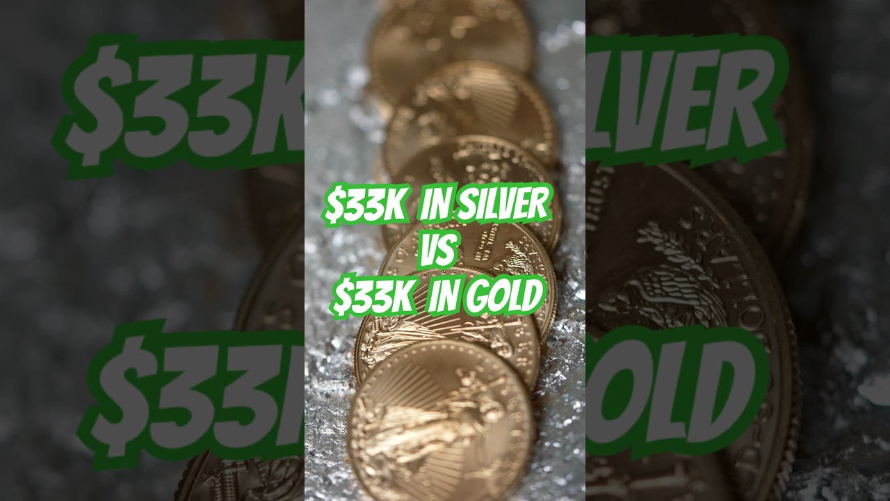 1,000 OUNCE SILVER BAR($33K) VS GOLD😳 #gold #wealth #preciousmetals