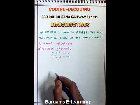 Coding-Decoding|Reasoning Tricks|Reasoning Classes for SSC-CGL GD Exam# ...