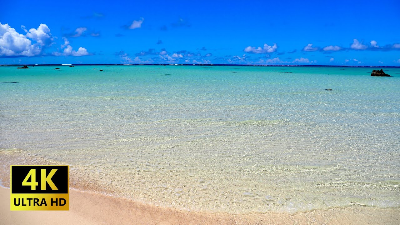 【波の音/ASMR】天国のような宮古島の海と波の音4k映像