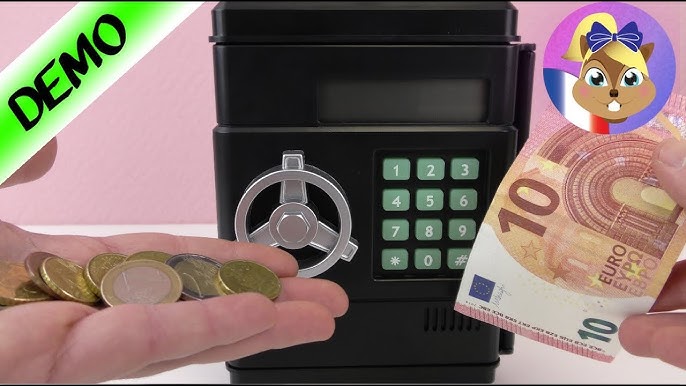 Tbest Boîte d'économie d'argent, Boîte d'économie d'argent électronique Mot  de passe ATM Tirelire en espèces pour enfants Kid, Tirelire électronique