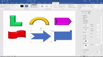 How to Add or Insert 3D Shape Effect in Microsoft Word 2017