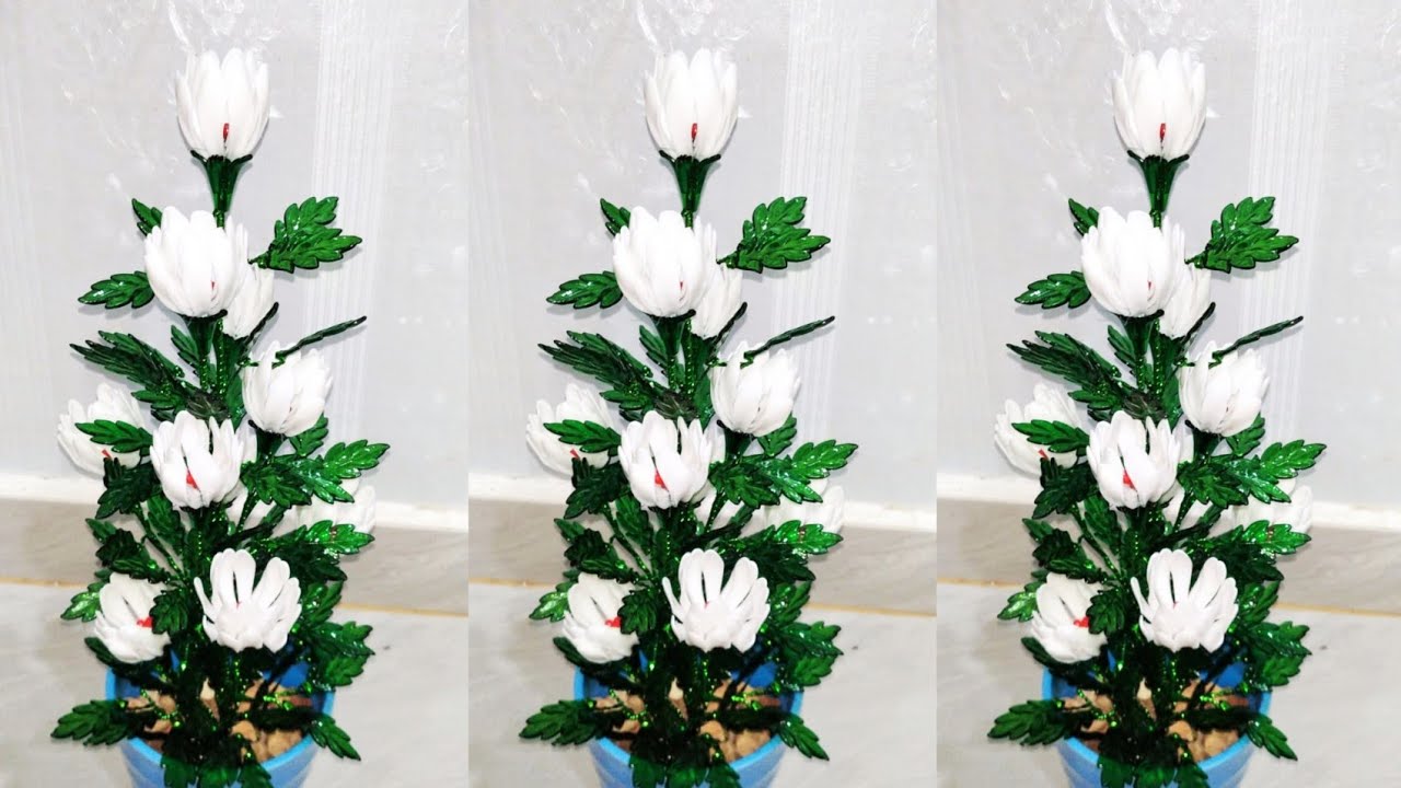 Bahan Krisan Akrilik Dirangkai Seperti Ini Aja l Rangkaian Bunga Akrilik Terbaru Dari Bahan Krisan