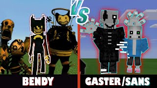 Bendy and the Ink Machine vs. Gaster and Sans | Minecraft (INTENSE BATTLE?)