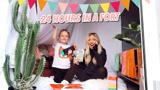 24 HOURS LIVING IN A FORT!!