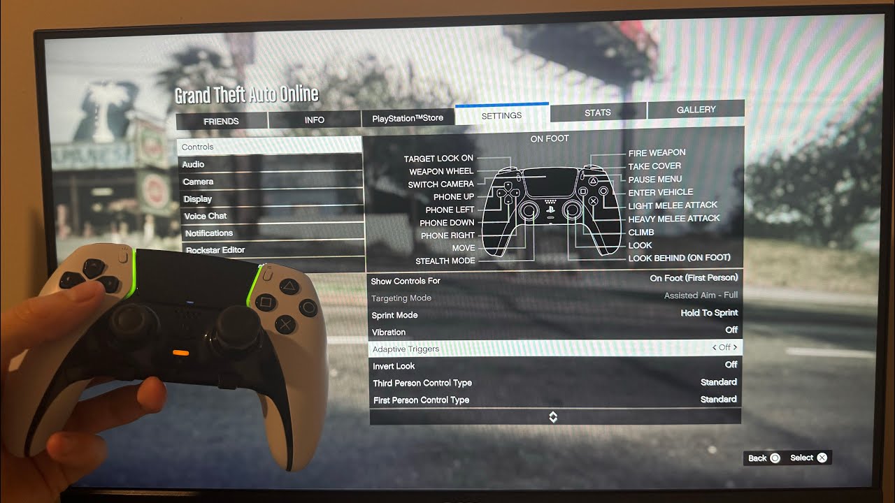 GTA 5 Online PS5 How To Turn On Off Adaptive Triggers Effect Tutorial 