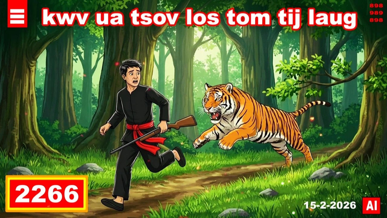 dab hais hmoob - 2266 - 15-2-2026 kwv ua tsov los tom tij, น้องชายมาสอนพี่ชาย, The younger brother.