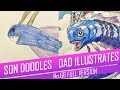DRAWING with my kids - CLOUD EEL (No.66)