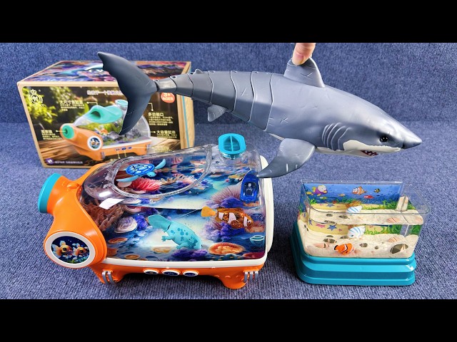 9 minutes unboxing experience, Light Robo Fishing Aquarium Playset ASMR | Review Toys