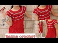 كروشيه بلوزة بناتي فستان  حصرية لأي مقاس خطوة بخطوة(1) Crochet Easy Girl Blouse Free Pattern