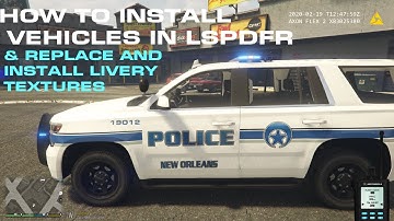 GTA V LSPDFR Vehicles Tutorial - How to install police cars and change and replace skins