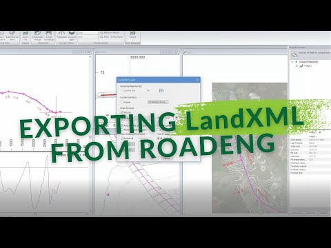 Exporting LandXML from RoadEng