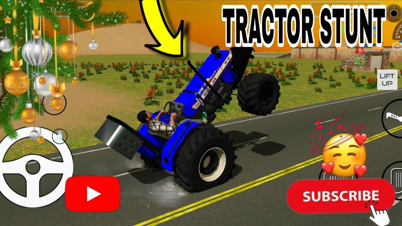 Tractor Stunt Game: खतरनाक ड्राइविंग/🚀 Tractor Stunting Video/ modified tractor game play 