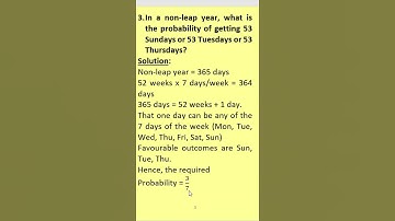 15 - Calendar Conundrum: Probability of 53 Sundays, Tuesdays, or Thursdays - MadhavanSV