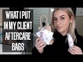 What I Put in New Client Aftercare Bags
