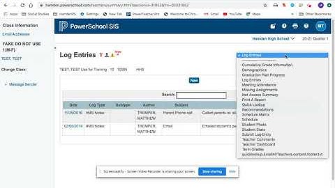 Submitting Log Entry on Powerschool