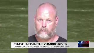 Man arrested on warrant after jumping into Zumbro River near Oronoco to escape police