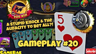 Oops we impulsively knocked and bet all?! | Strategy | Gin Rummy Plus Zinga | Fun Gameplay #20 screenshot 5