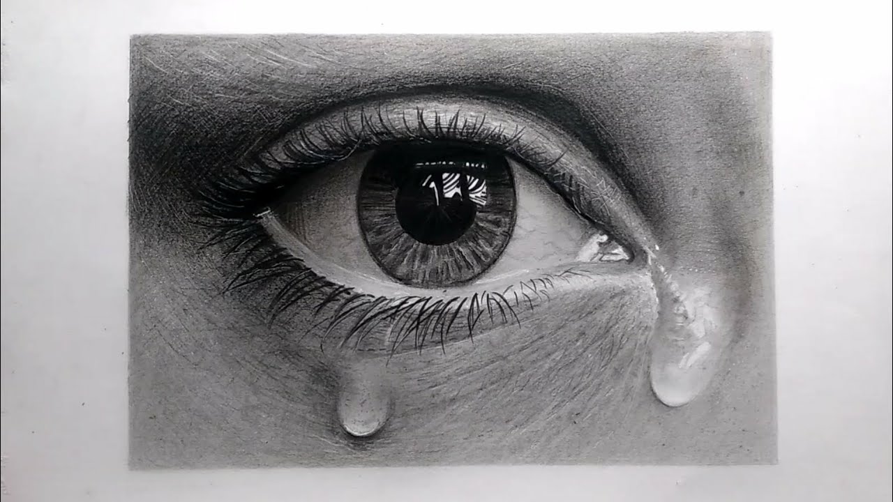 How to draw Realistic eye with pencil for beginners - YouTube
