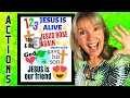 1 2 3 Jesus is Alive (actions tutorial) Easter song by Yancy