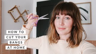 How to Trim Your Bangs At Home • Zooey Deschanel Style Hair by Kitty Cotten 128,410 views 4 years ago 15 minutes