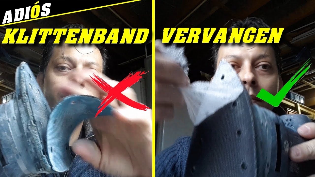 KLITTENBAND VERVANGEN VAN SCHUURMACHINE FESTOOL vervangen. (Schilder YouTube