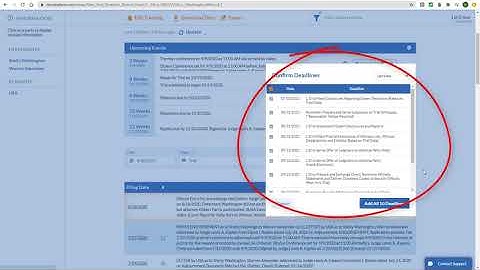 How to Create Deadlines Using Docket Alarm Calendaring