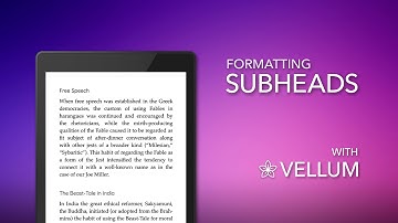 Formatting Subheads with Vellum