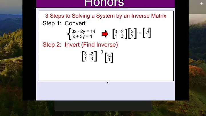 Solving Systems of Equations with Matrices--TI-84 Calculator Edition